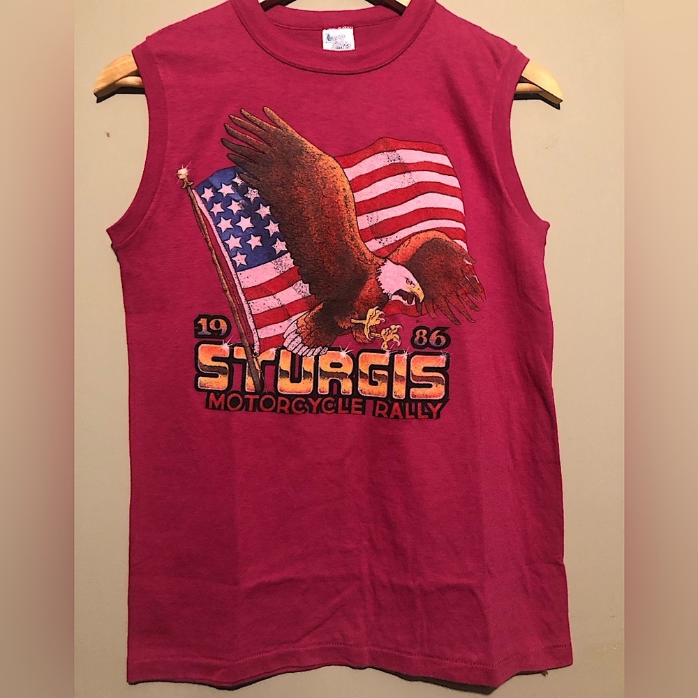 STURGIS MOTORCYCLE RALLY 1986 Vintage Muscle Shirt Tank Top
